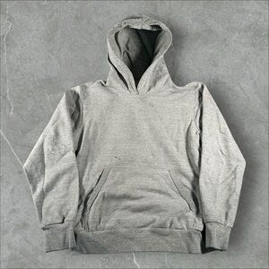Brave Star Hoodie Mens Medium‎ Grey Fleece Sweatshirt Pullover Cozy Grunge Work